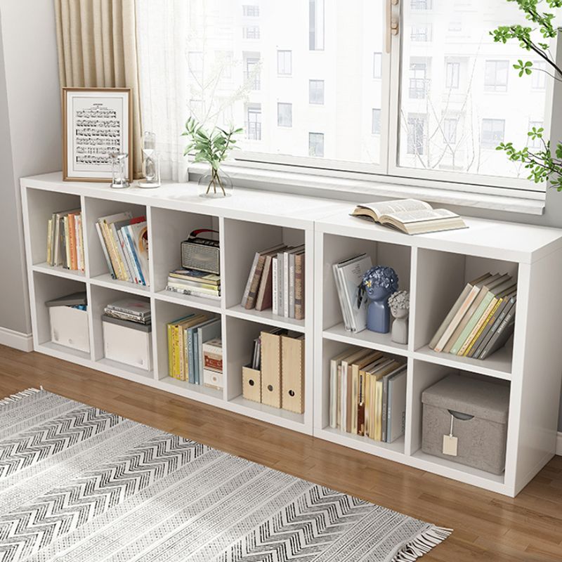 Modern Closed Back Bookcase Engineered Wood Bookshelf with Shelves for Home Office