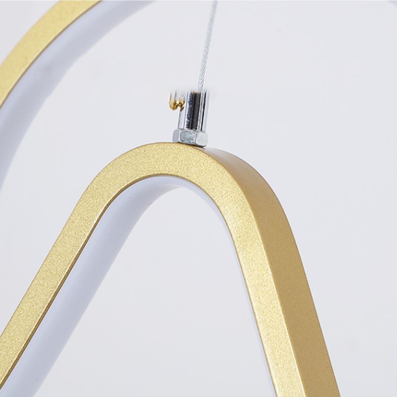 Lámparas de lámparas de geometría de geometría moderna Lámparas colgantes de 2 cabezas con sombra acrílica