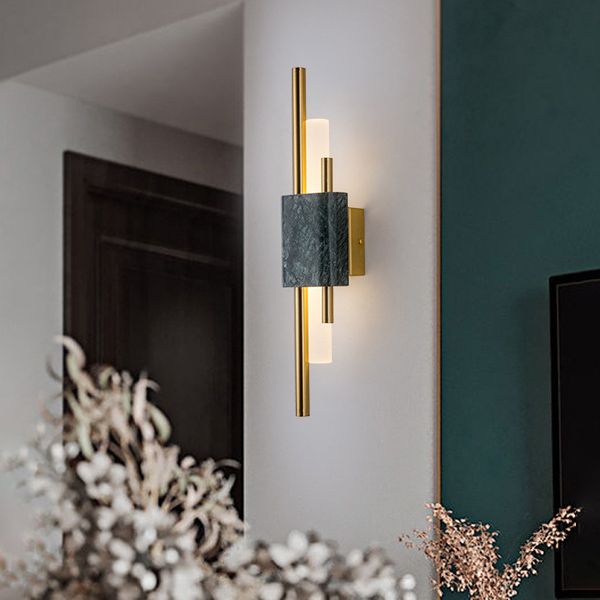 Modern Luxury LED Wall Lamp Iron Cylindrical Wall Sconce with Acrylic Shade