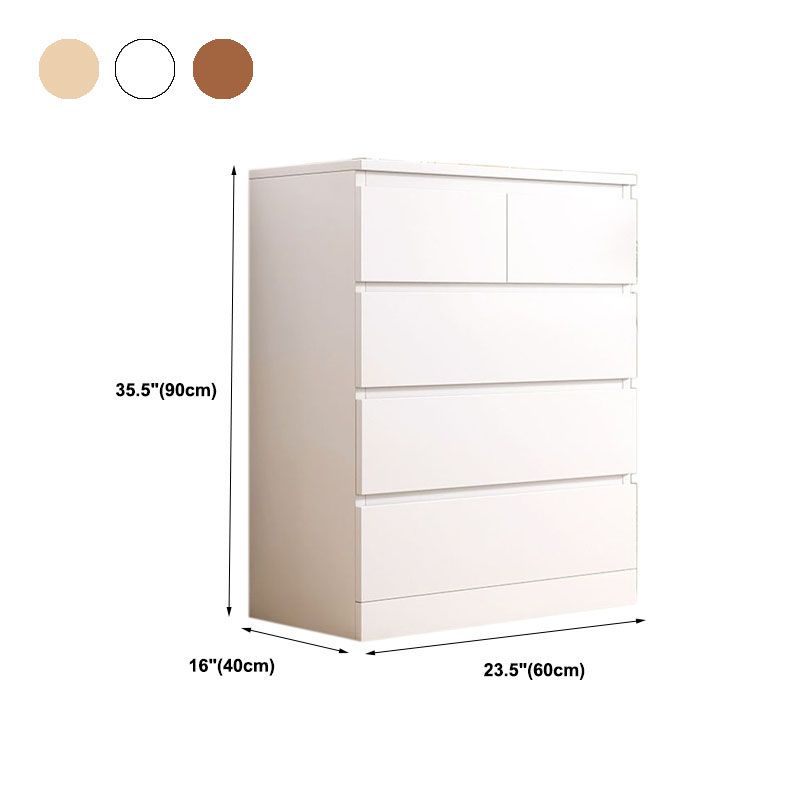 Modern Style Storage Chest Vertical Wooden Dresser with Drawers