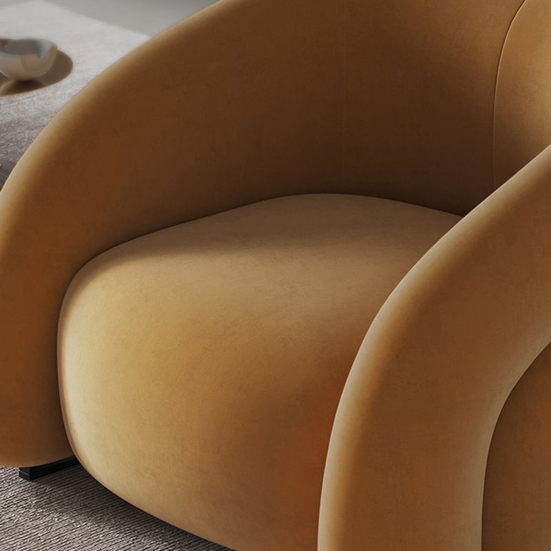 Velvet Barrel Chair 33.85" Wide Arms Included Chair for Living Room