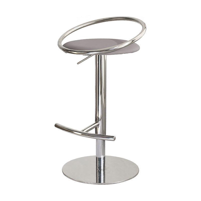 Adjustable Leather Bar Stool Low Back Counter Stool for Bristol with Swivel