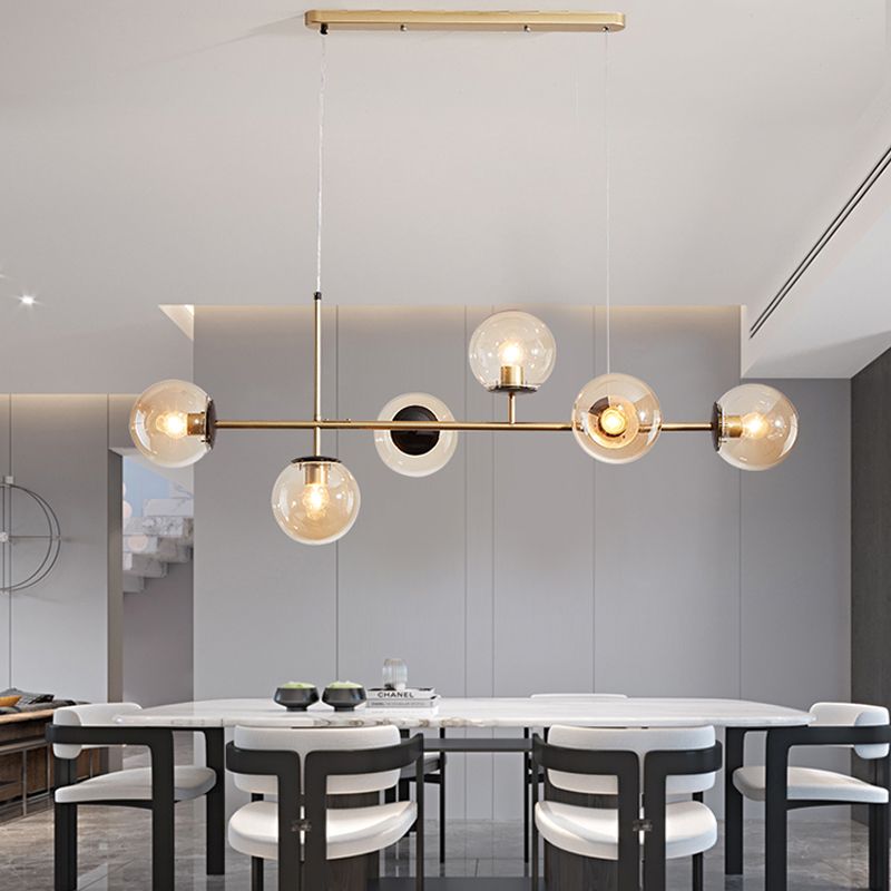 Modern Dining Pendant Lamp Dining Room Glass Shade Hanging Light Fixture