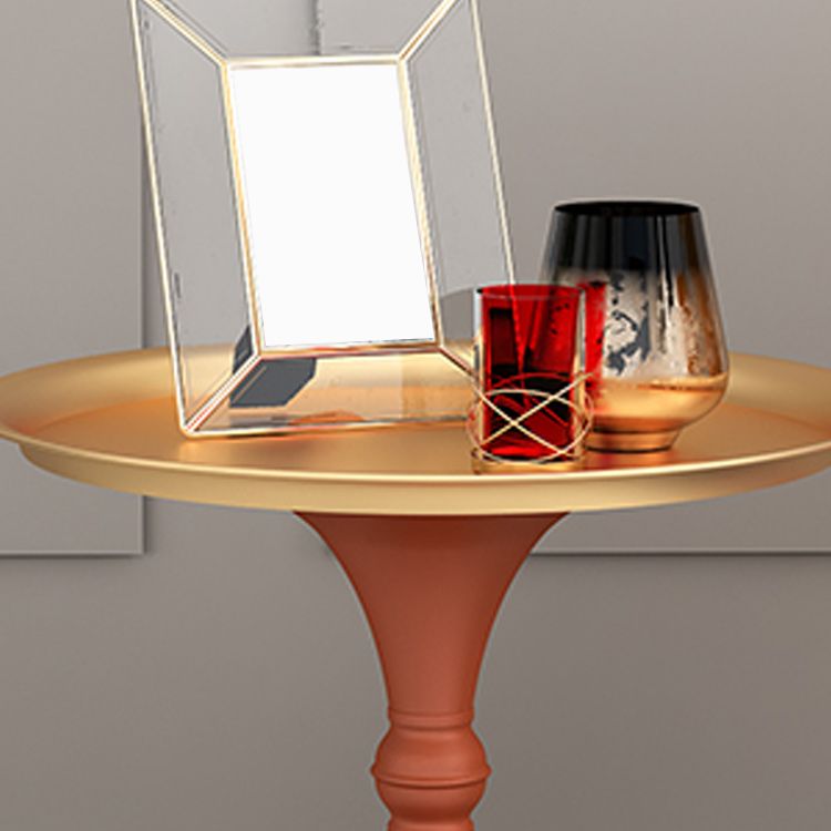 Mid-Century Modern Iron Coffee Cocktail Table Pedestal Cocktail Table for Living Room