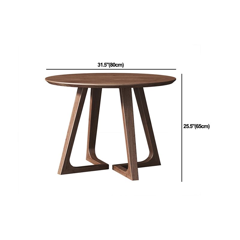 25.6" Tall Scandinavian Sofa Side Accent Table Wooden Round Side End Table