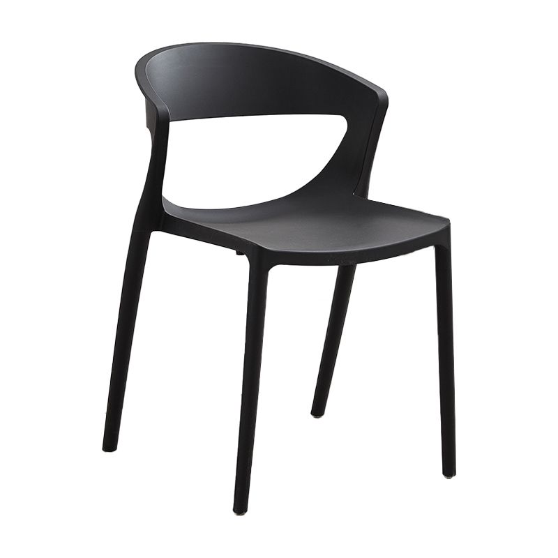 El plástico del estilo minimalista que cena las sillas sin brazos abre la parte posterior que cena la silla lateral