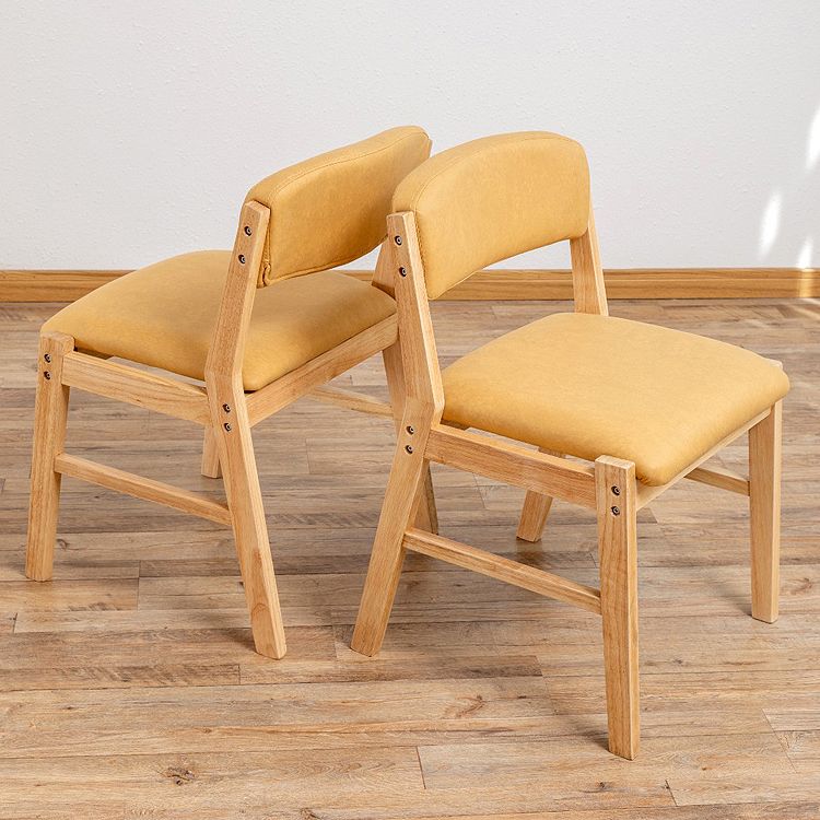 Chaises de salle à manger sans bras de style campagnard, chaises latérales de salle à manger tapissées à dos ouvert
