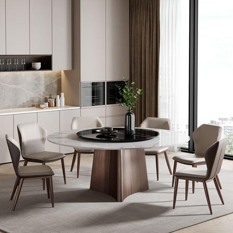 Modern Dining Set Stone 1/4/9 Pieces Dining Turntable Furniture for Home