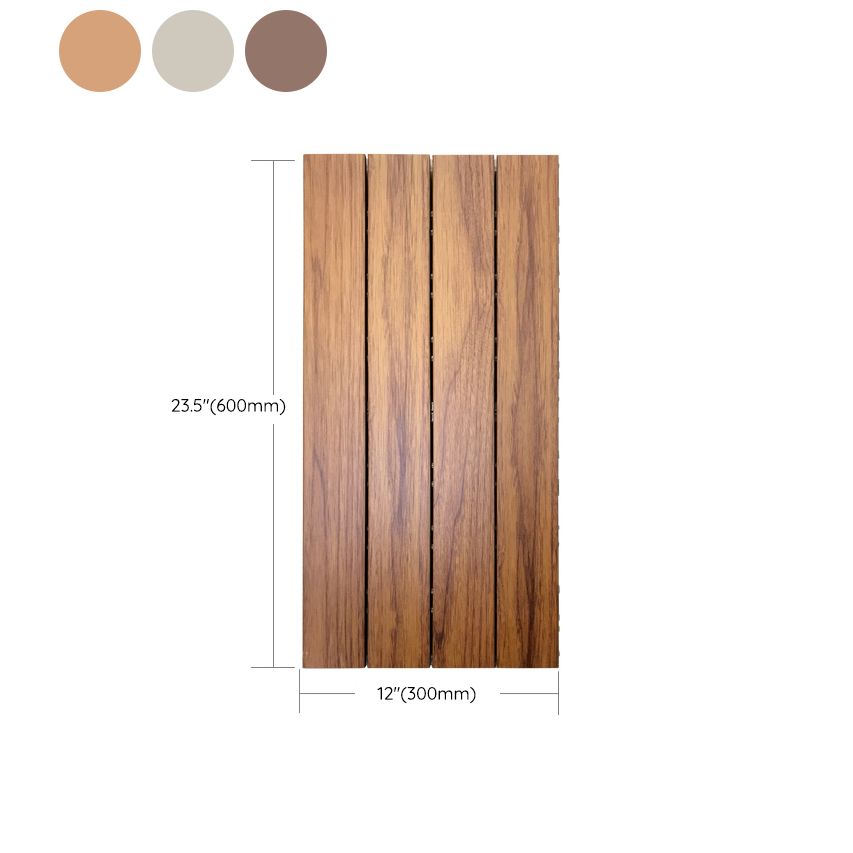 Engineered Flooring Planks Water Resistant Click-Locking for Patio Garden
