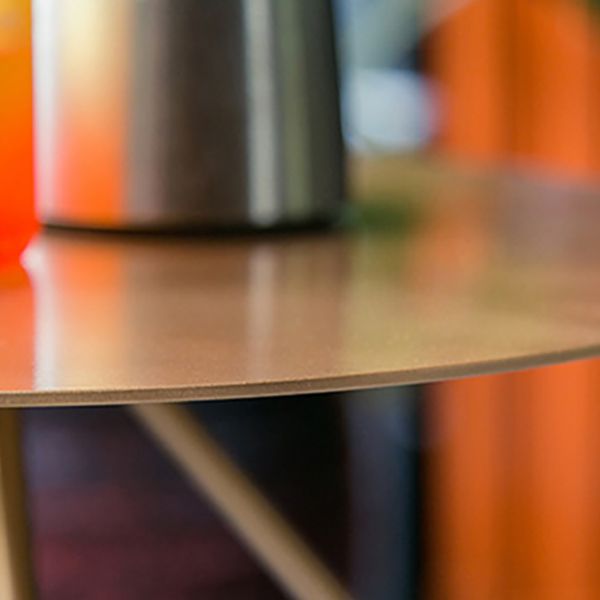 Mid-Century Modern Frame Base Cocktail Table Metal Round Coffee Table