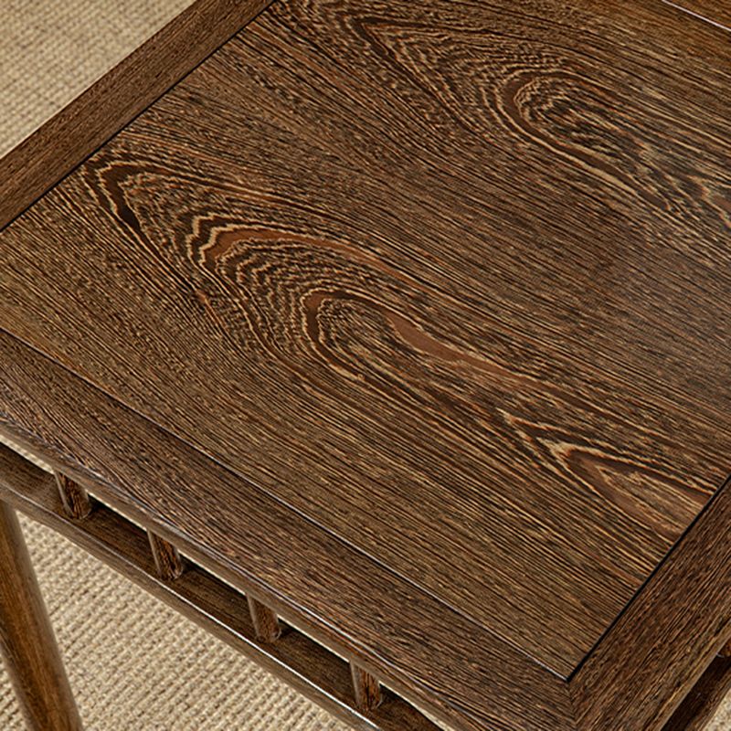 Modern Simple Dining Table Square Dinner Table with Solid Wood Legs