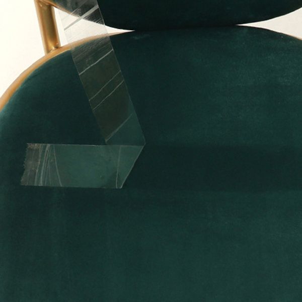 Glam Style Metal Side Chair Matte Finish Solid Back Dining Chair for Home Use