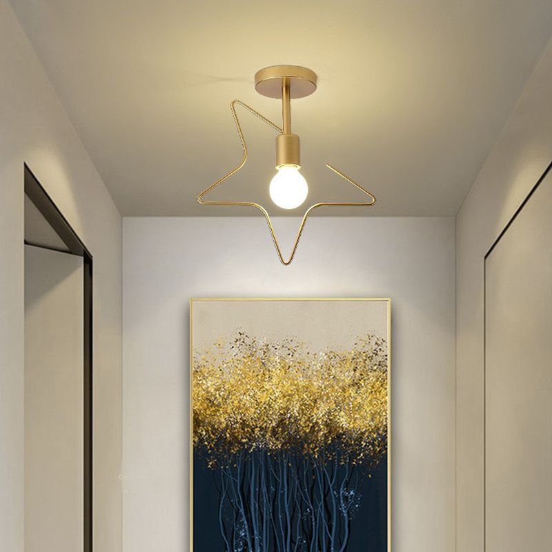 Creative Ceiling Lamp Contemporary Metal Flush Mount Light Fixture