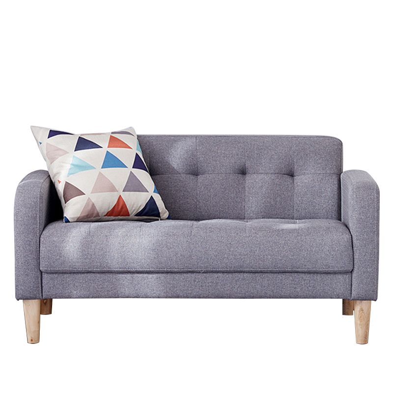 65"High Modern Cotton Blend Tufted Square Arm Sofa, Living Room