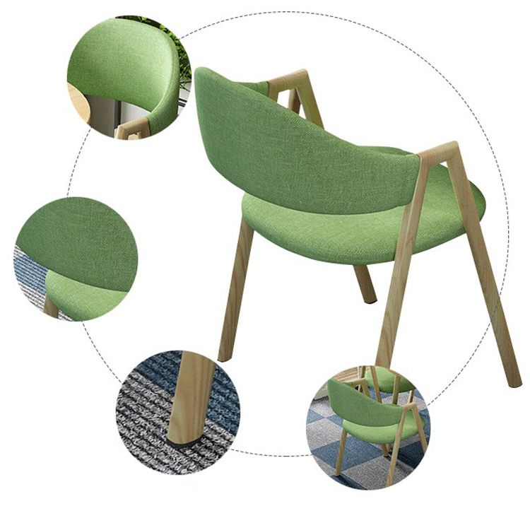 Sillas de comedor modernas Sillón de comedor tapizado con patas de metal (juego de 4)