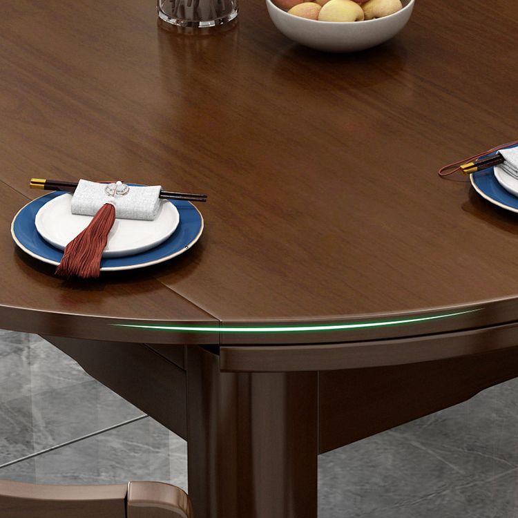 Moderne massief houten eetkamercollectie Uitschuifbare eettafel op schraag