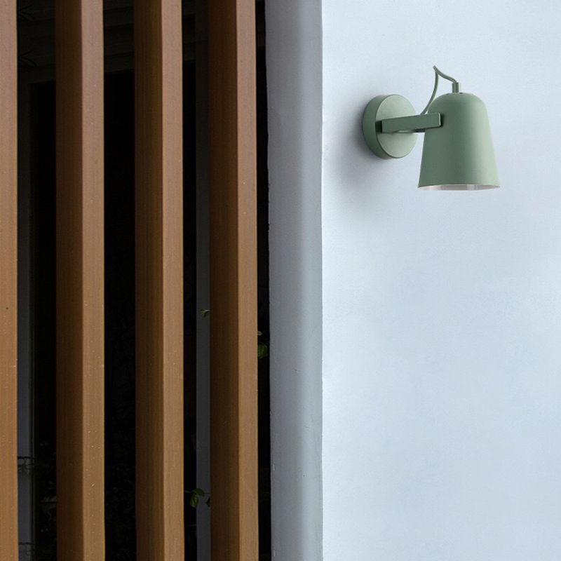 Illuminazione con applione da parete a campana contemporanea metallo 1 lampada montata a parete per la testa