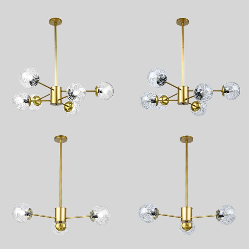 Nordic Style Simplicity Glassorb Kronleuchter eingebaut