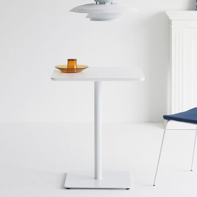 Square Pedestal Dinner Table Industrial Style MDF Dining Table for Indoor