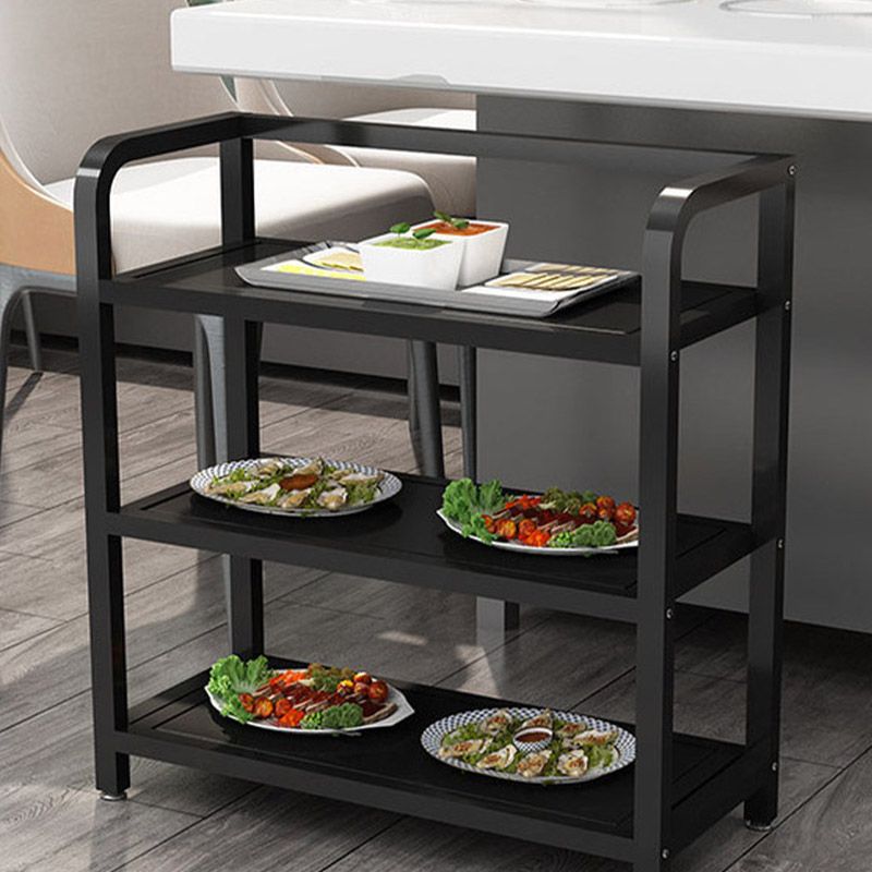 Modern Open Storage Prep Table Rectangular Dining Room Prep Table