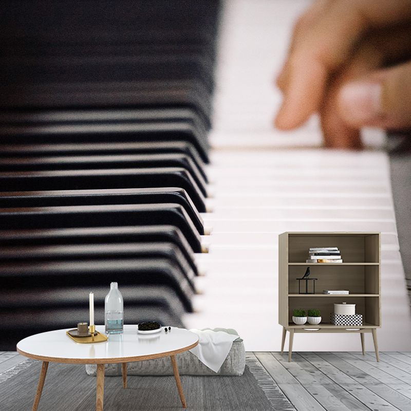 Customized Contemporary Piano Mural Mildew Resistant for Sitting Room Bedroom