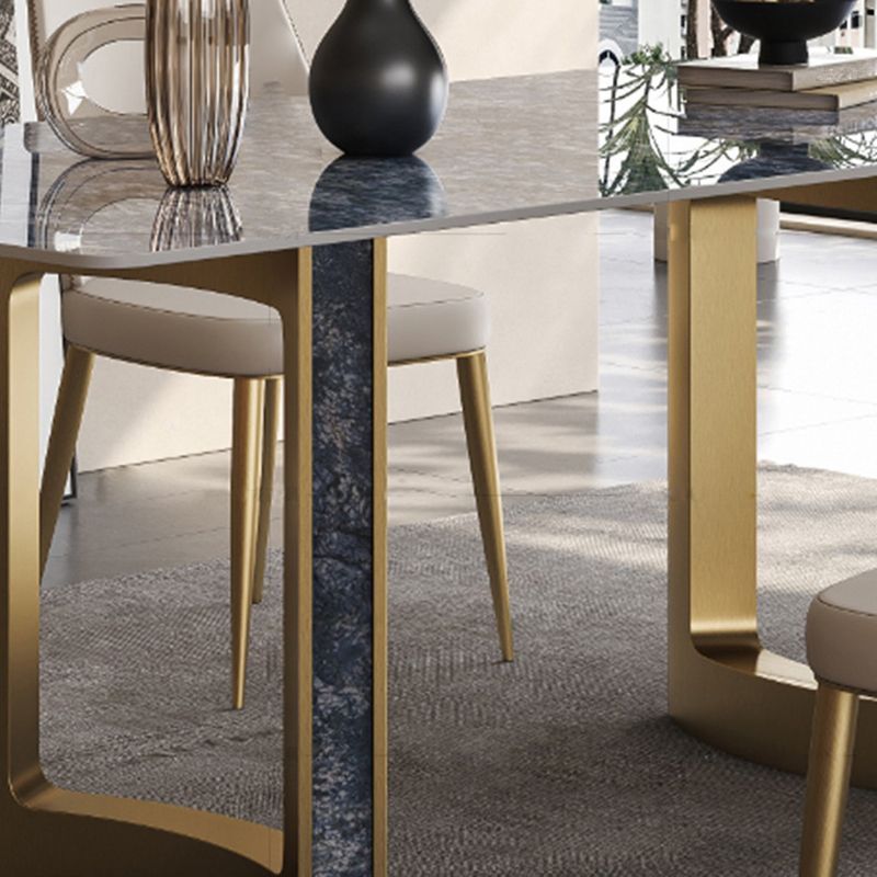 Glam Style Sintered Stone Dining Set Rectangle 1/2/3/5/7 Pieces Dining Set