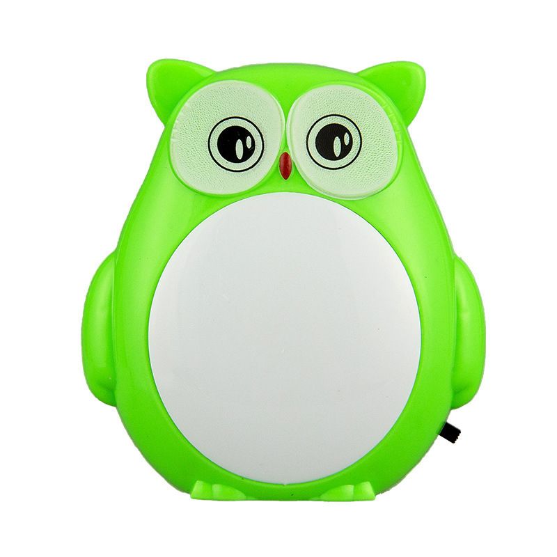 Owl Kids Room Mini Noche de plástico Ligero de plástico LED Ideas de iluminación de pared en rojo/verde