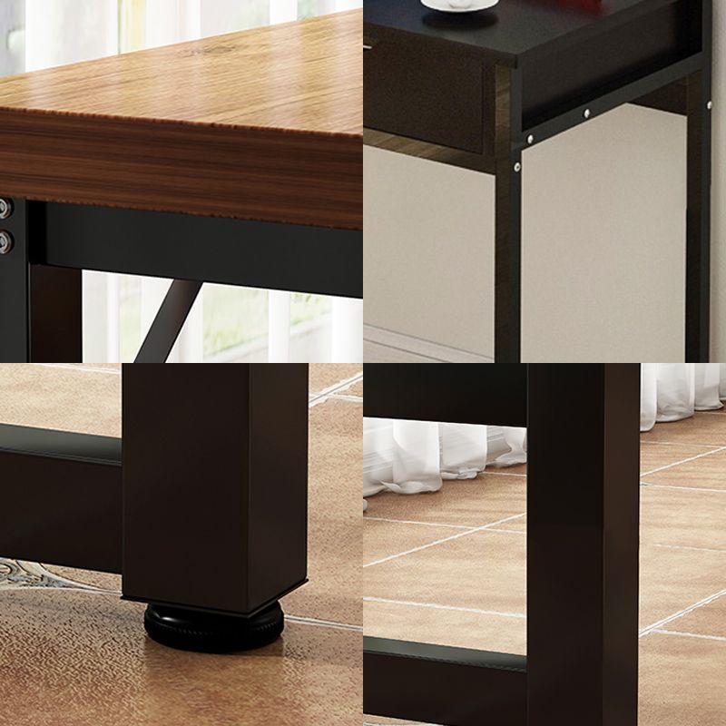 Manufactured Wood Bar Table Modern Metal Frame Pub Table for Small Places