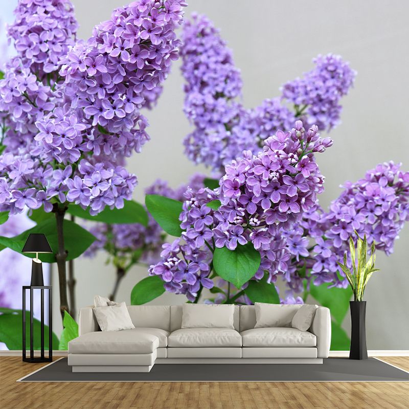 Lilac Contemporary Mural Decal Sitting Room Moisture Resistant Wall Decor