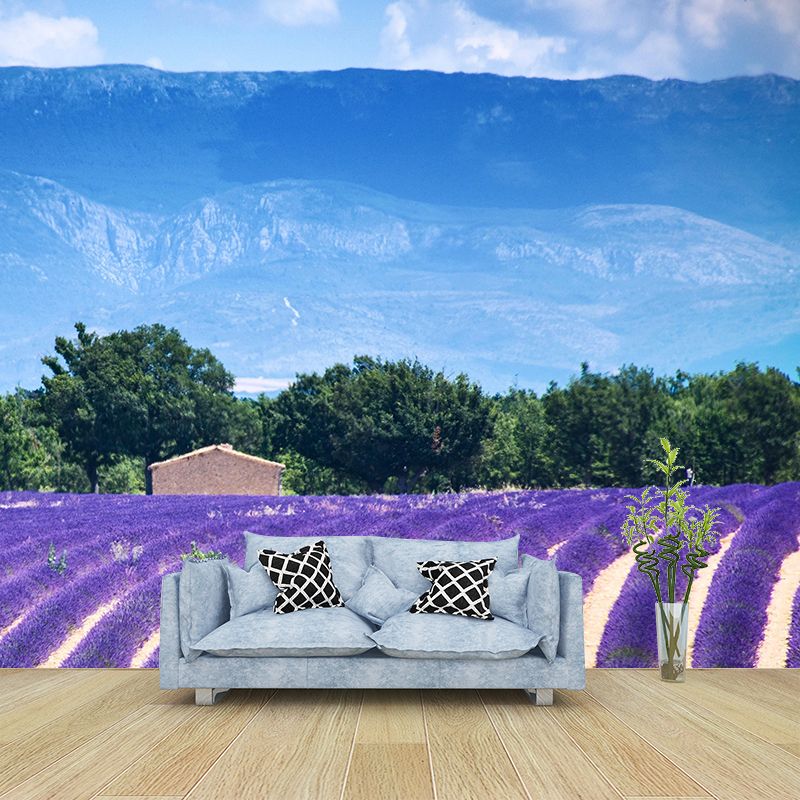 Lavenders Wallpaper Mural Decal Customized Modern Wall Covering for Bedroom