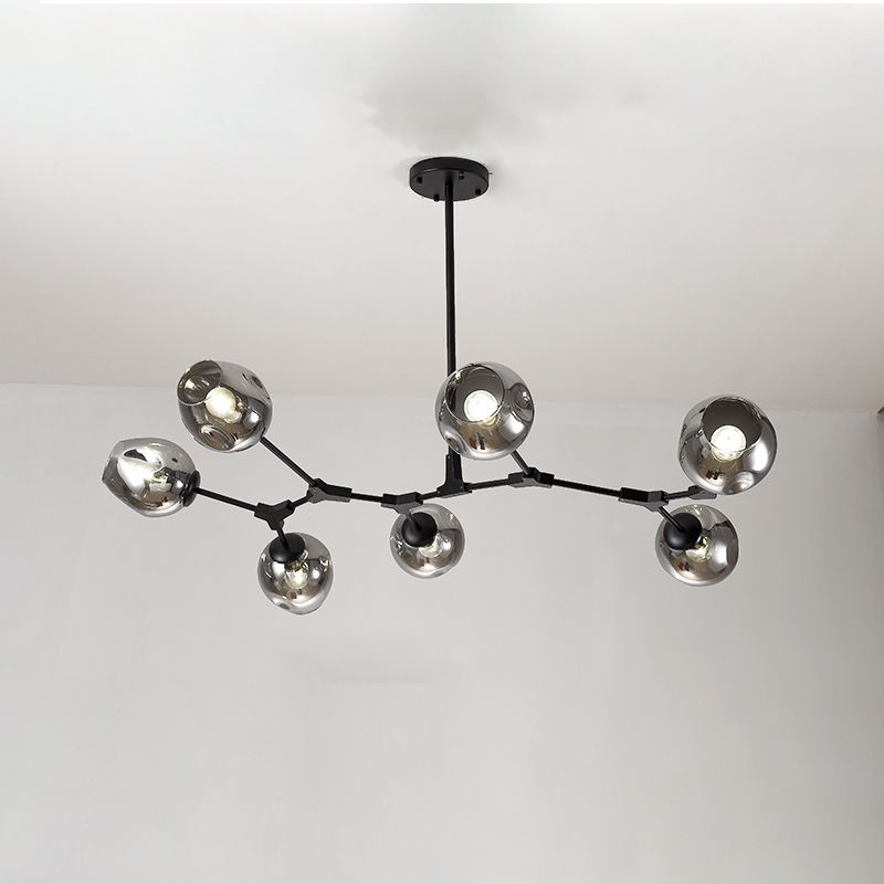 Nordic Modern Chandelier Light Dining Room Glass Shade Hanging Light Fixture