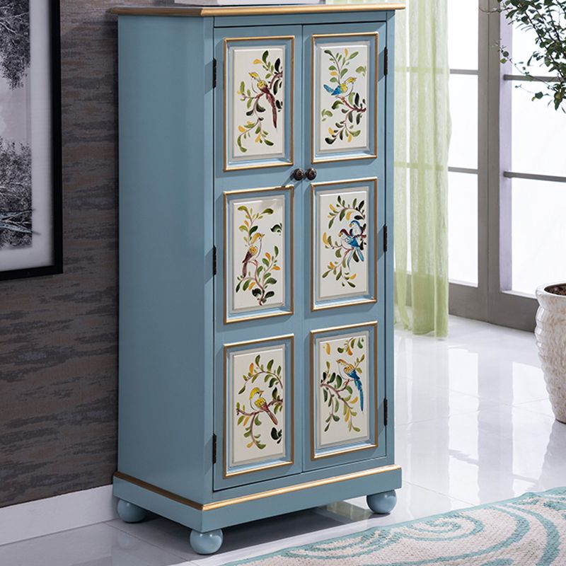 Industrial Rectangle Accent Cabinet Wood Knobs Cabinet with Doors
