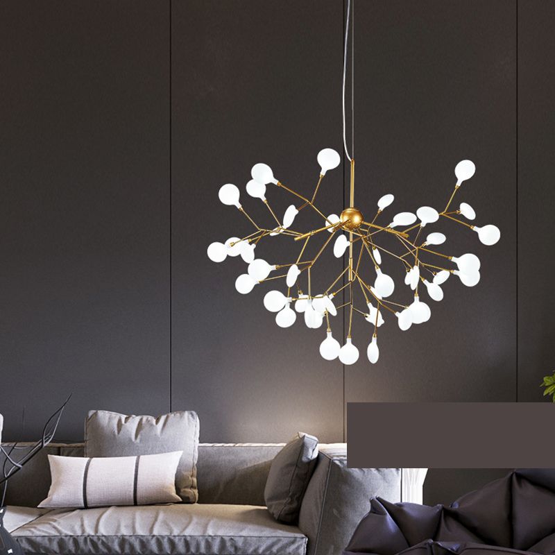 Modern Glowworm Chandelier Light Fixtures Multi-Head Suspension Pendant Lamps