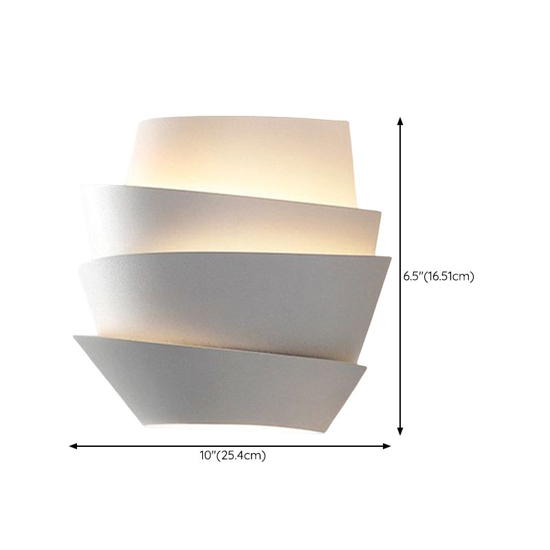 2 - Light Kids Style Wall Mounted Fixture Unique Metal Wall Sconce in White