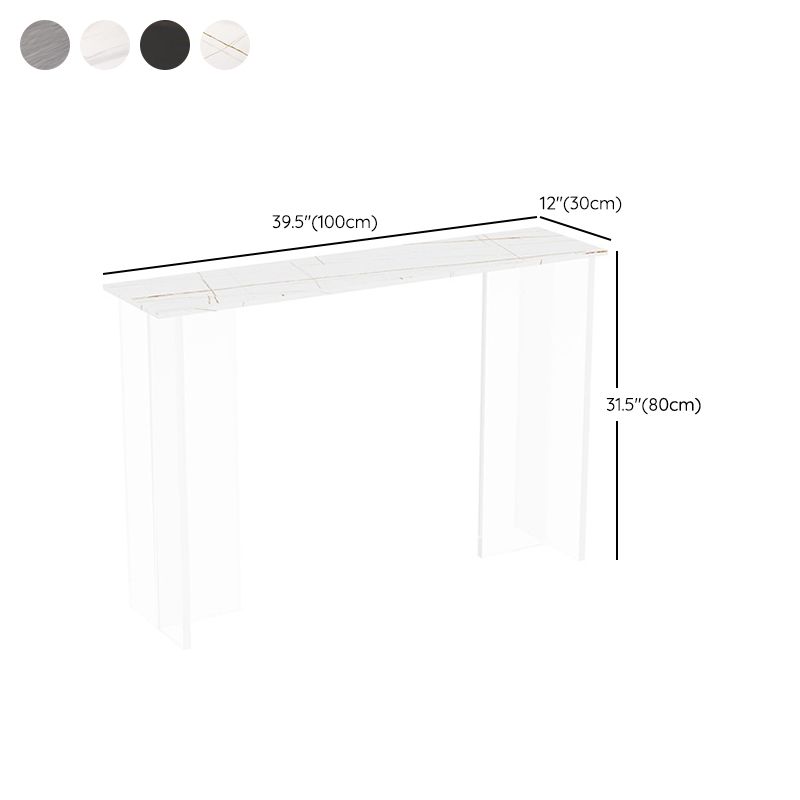 11.8" W Modern Console Accent Table Antique Finish Console Sofa Table