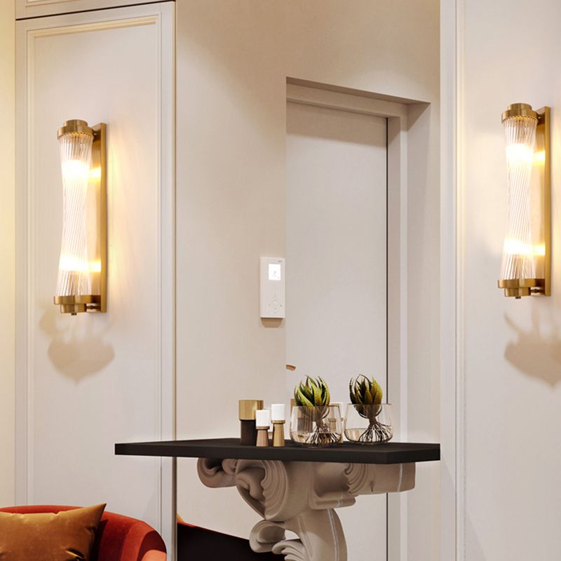 1/2 Heads Postmodern Wall Sconce Crystal Sconce Light Fixture for Living Room Bedroom