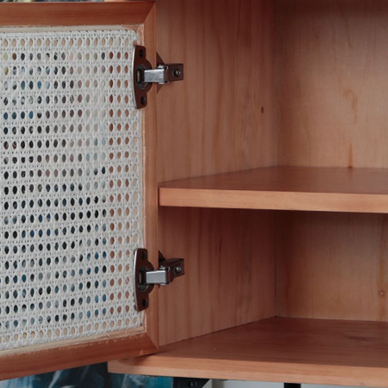 Contemporary Lower Shelf Nightstand Wooden Bedside Cabinet for Bedroom