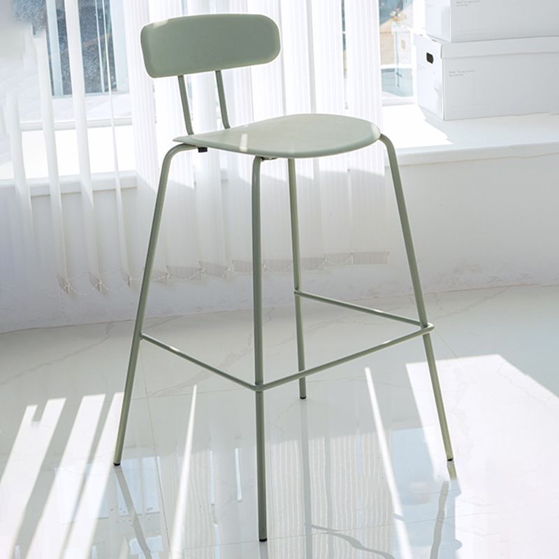 Modern Bar-stool Plastic Counter Bar Stool for Kitchen Bar with Metal Legs
