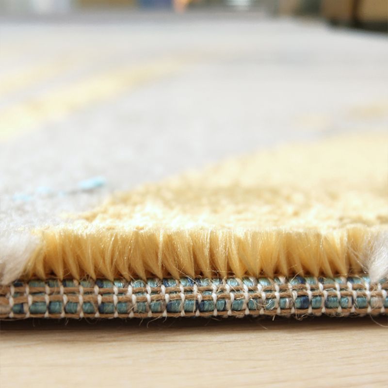 Multi Colored Funky Rug Polyster Abstract Pattern Indoor Rug Non-Slip Pet Friendly Easy Care Carpet for Bedroom