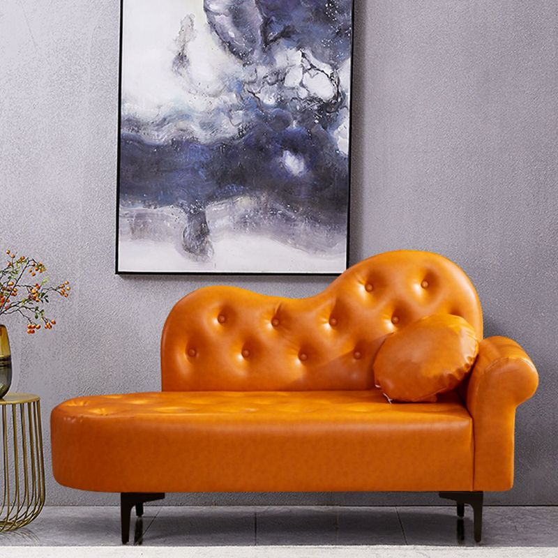 Modern Chaise Lounge Faux Leather Chaise Lounge Couch for Bedroom