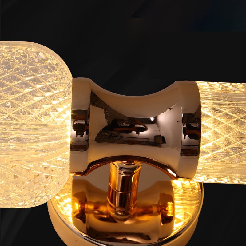 Post Modern 2 - Light Torch Wall Light Metal and Acrylic Wall Light in Gold and Clear
