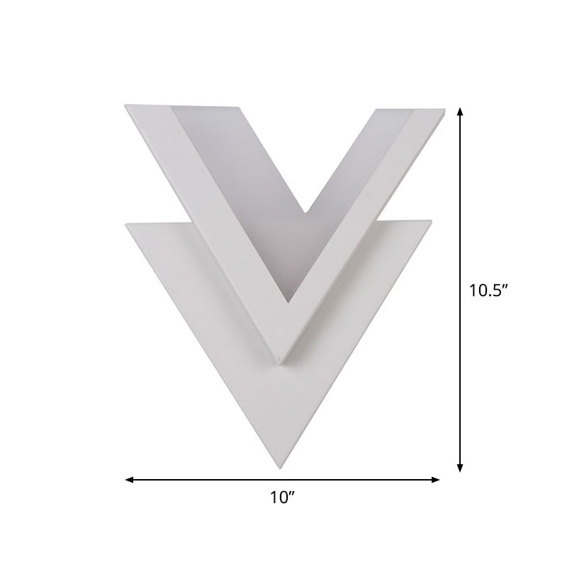 Diseño de cuello en V blanco Monte de lavado acrílico Nórdico ACRYLIC LED Luz de pared Luz Splique en luz cálida/blanca
