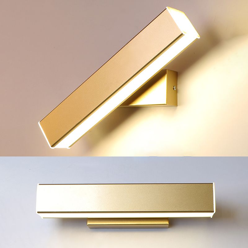 Linear Wall Mount Lighting Simple Metal 1 Light Wall Mounted Light for Bedroom
