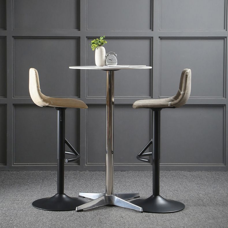 Modern Metal Dining Kitchen Room Armless Stool Low Back Bar Stool