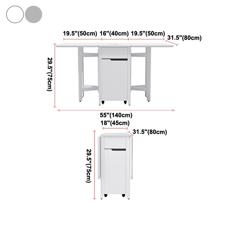 Rectangle Stone Dining Site Table Simplicity Style Drop Leaf Table for Home