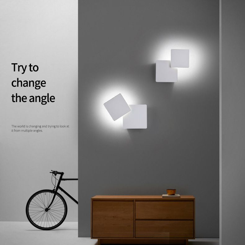 Minimalist LED Wall Mount Light Angle Adjustable Aluminium Wall Light for Bedroom