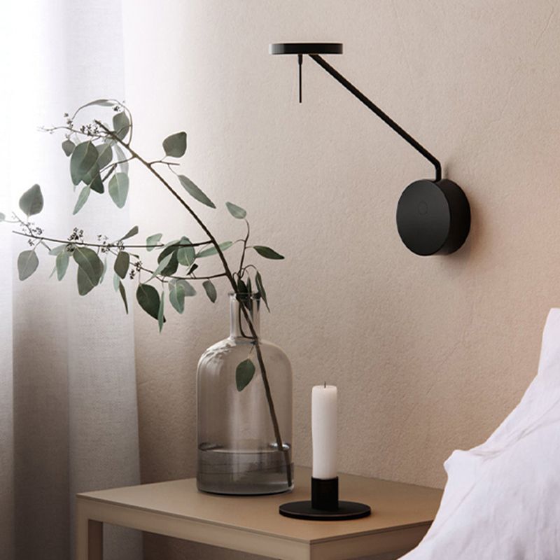 Metal Wall Mounted Sconce Industrial Black Wall Lights for Bedroom