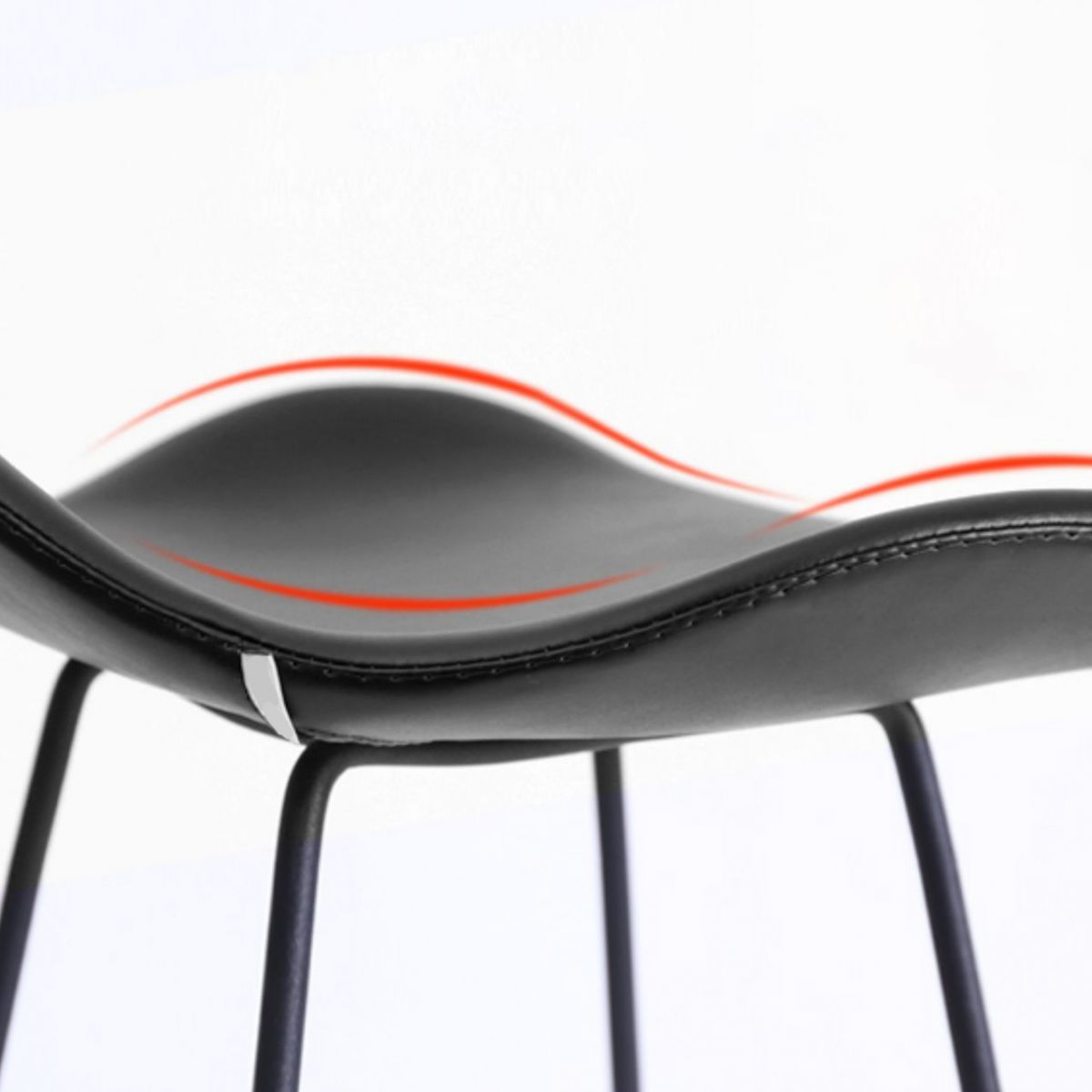 Backless Metal Indoor Counter & Bar Stools Industrial Stools with Black Frame