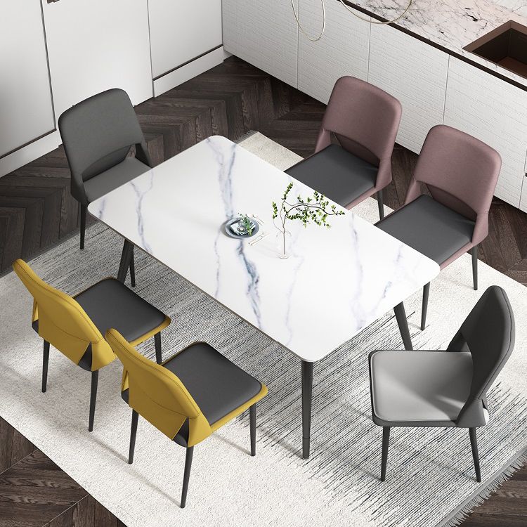 Industrial Metal Dining Room Chairs Open Back Dining Side Chairs for Restaurant