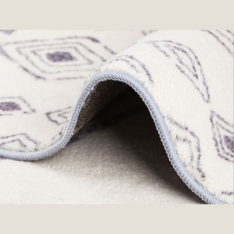 Witte toon Shabby Chic indoor tapijt polyester tribale afdrukt tapijt Easy Care Tapijt voor huizendecoratie